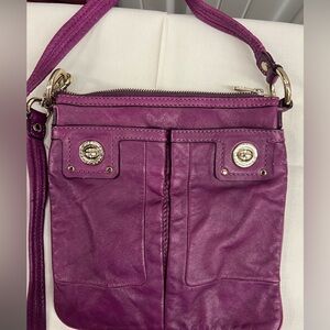 Marc Jacobs Purple Leather Crossbody Bag with Turn-Lock
